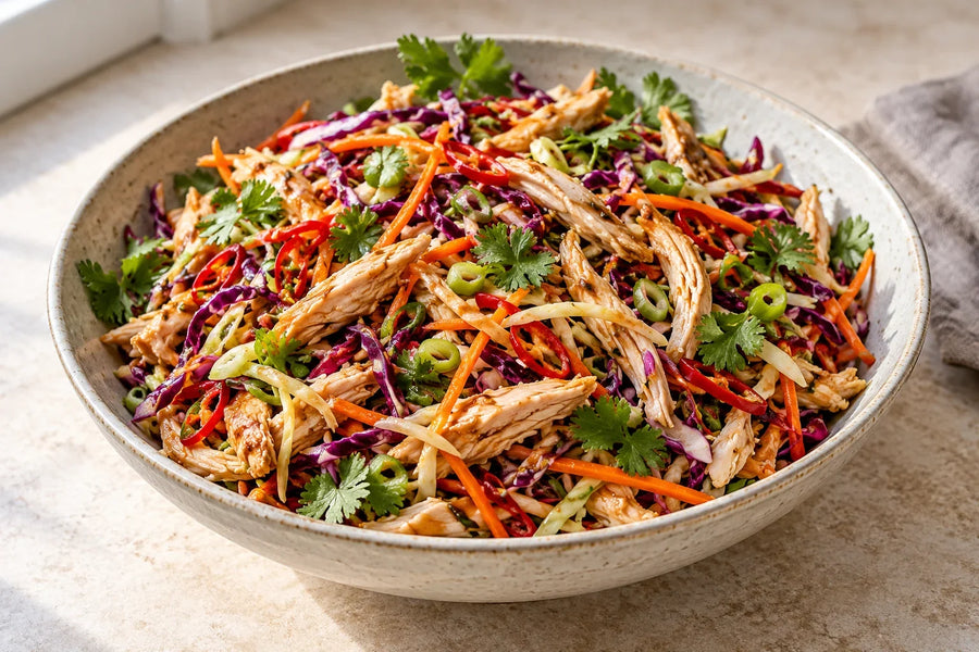 Low Carb Shredded Asian Chicken Salad