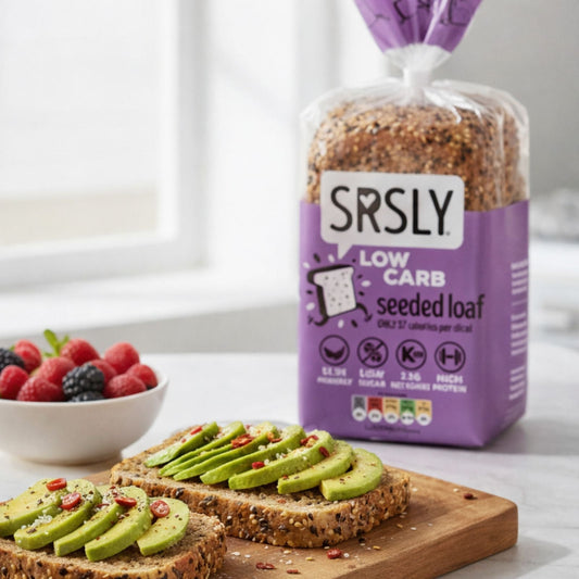 SRSLY seeded loaf with avocado toast and berries