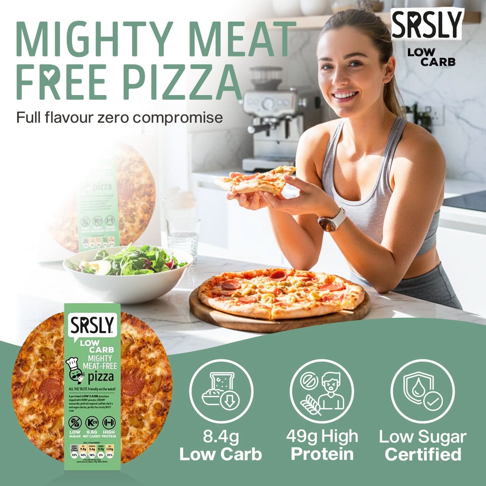 Vegetarian Meat Feast Pizza