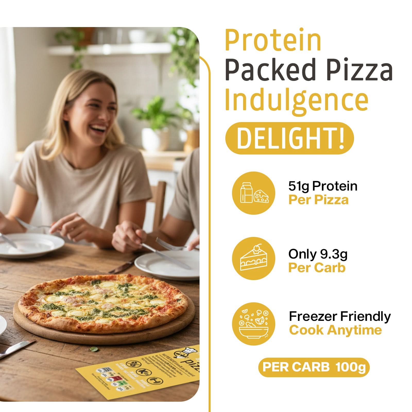 Three Cheese & Pesto Pizza