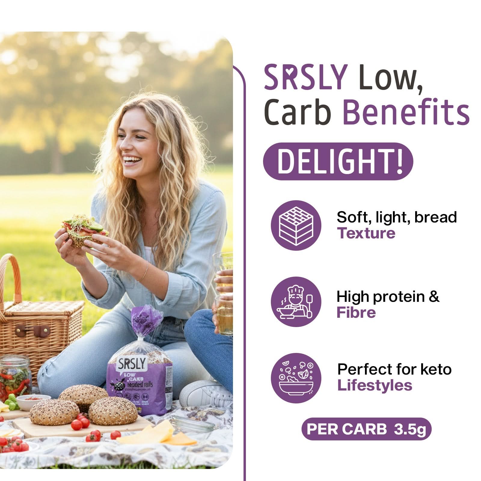 Seeded Artisan Bread Rolls x 4