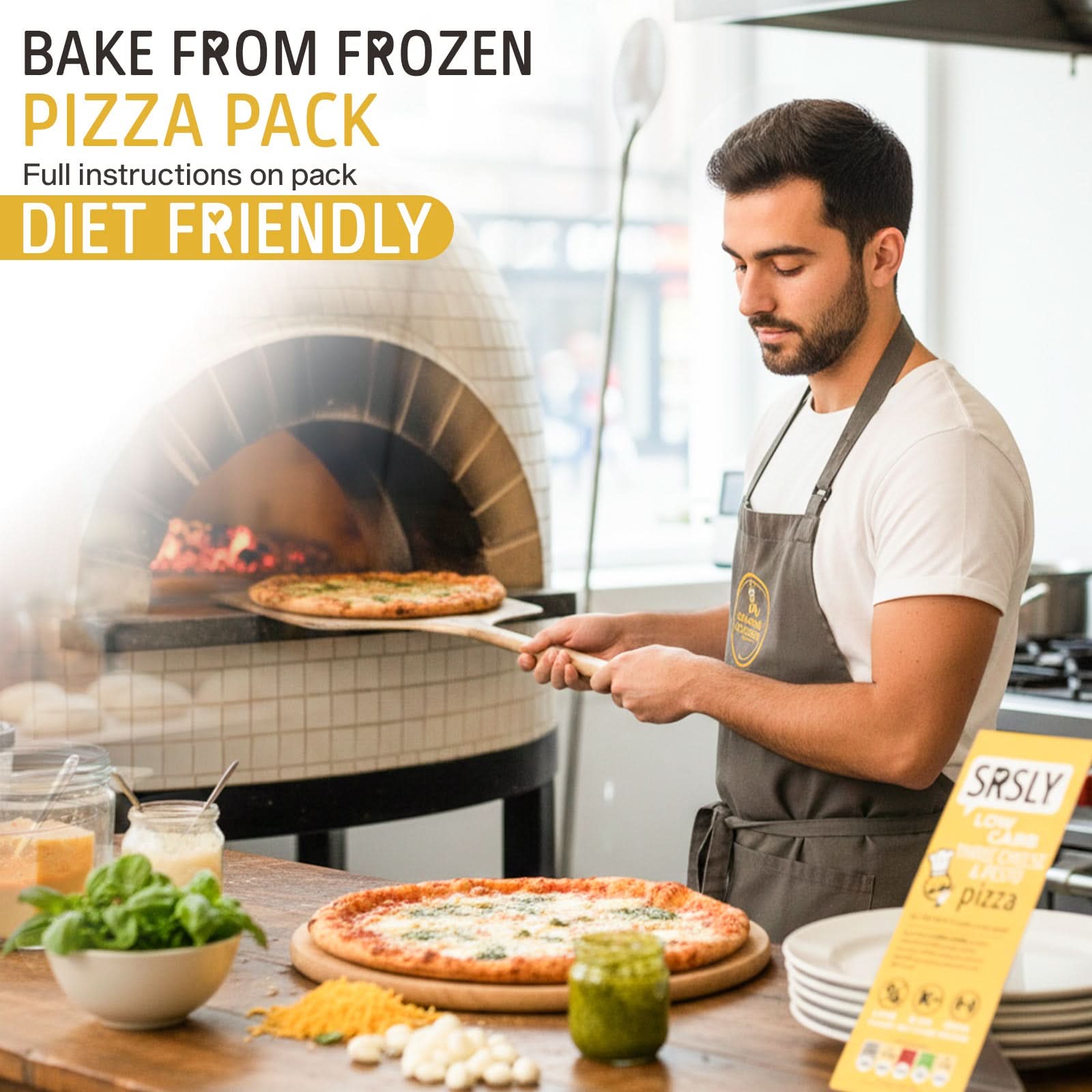 Three Cheese & Pesto Pizza