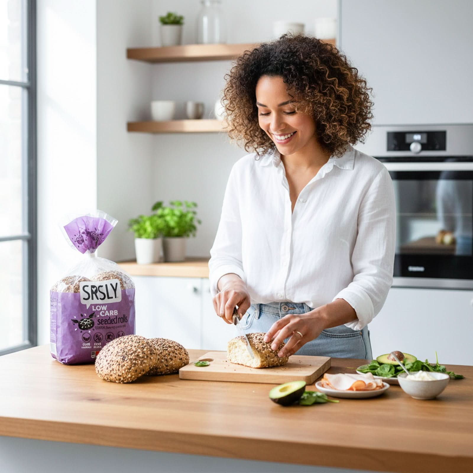 Seeded Artisan Bread Rolls x 4
