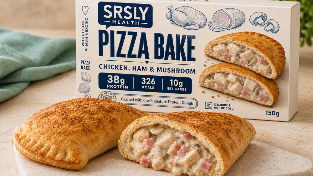 SRSLY Chicken Ham and Mushroom High Protein Pizza Bake