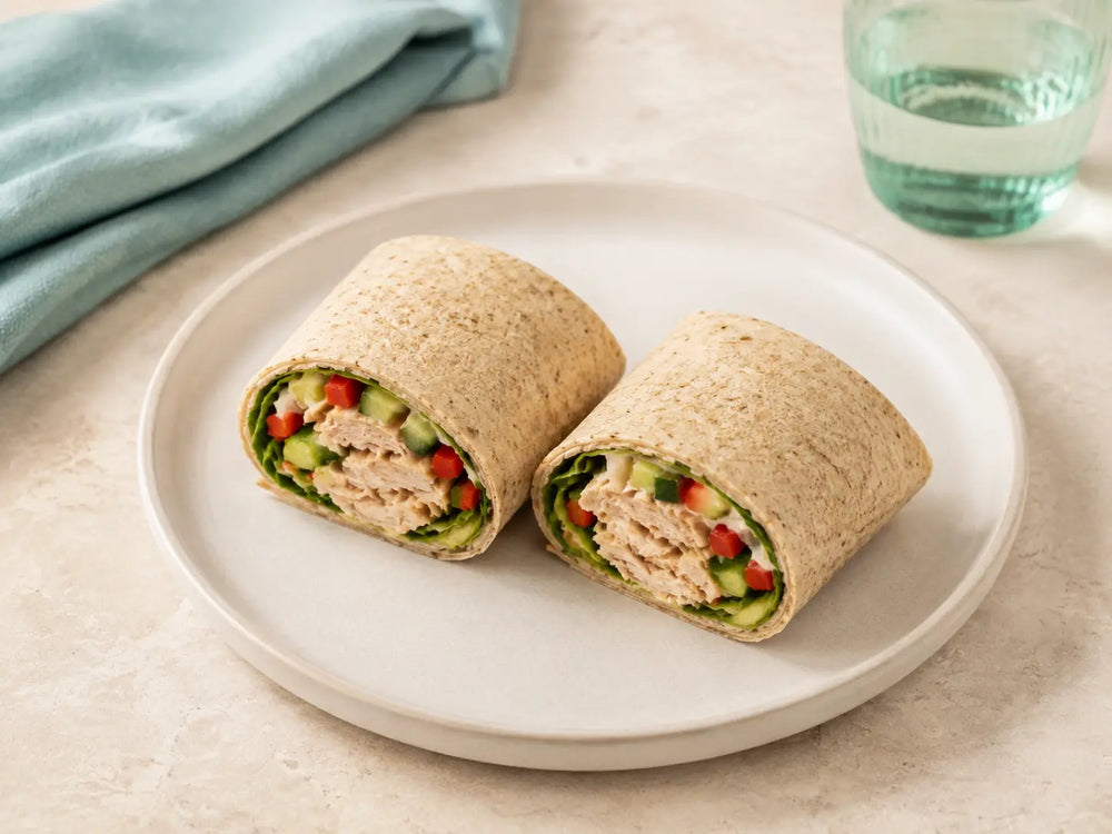SRSLY High Protein Wrap filled with lean protein and vegetables