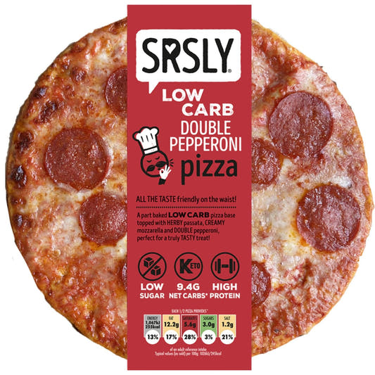 SRSLY Low Carb Double Pepperoni Pizza pack shot