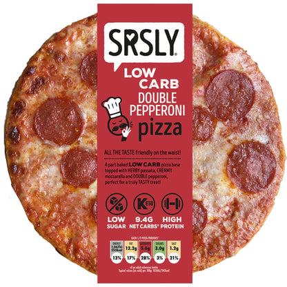 SRSLY Low Carb Double Pepperoni Pizza pack shot