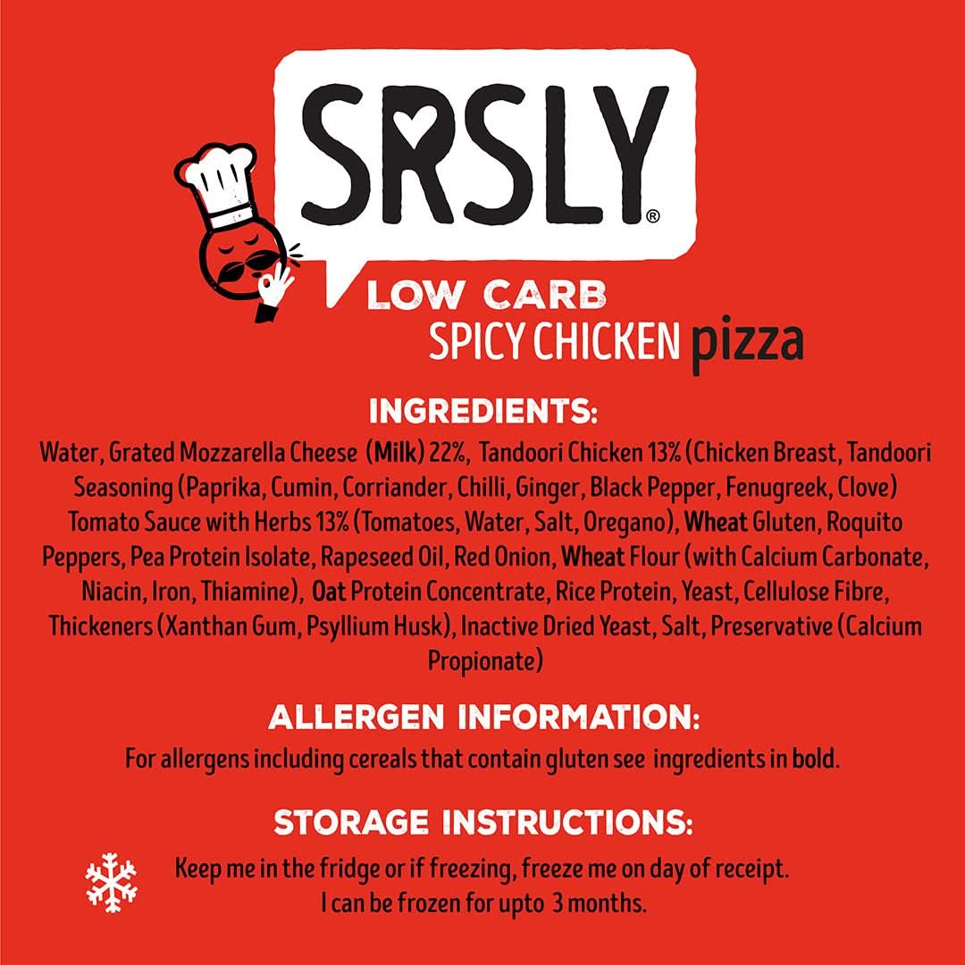 SRSLY Low Carb Spicy Chicken Pizza - SRSLYLowCarb