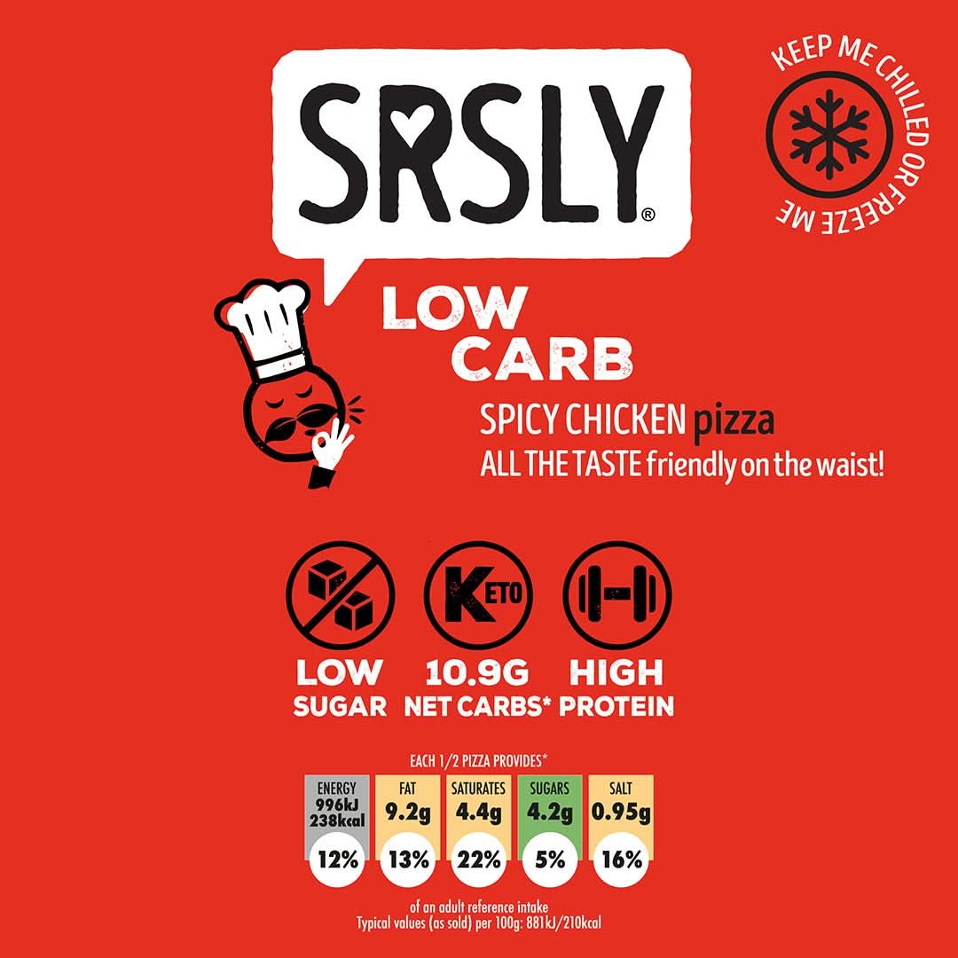 SRSLY Low Carb Spicy Chicken Pizza - SRSLYLowCarb