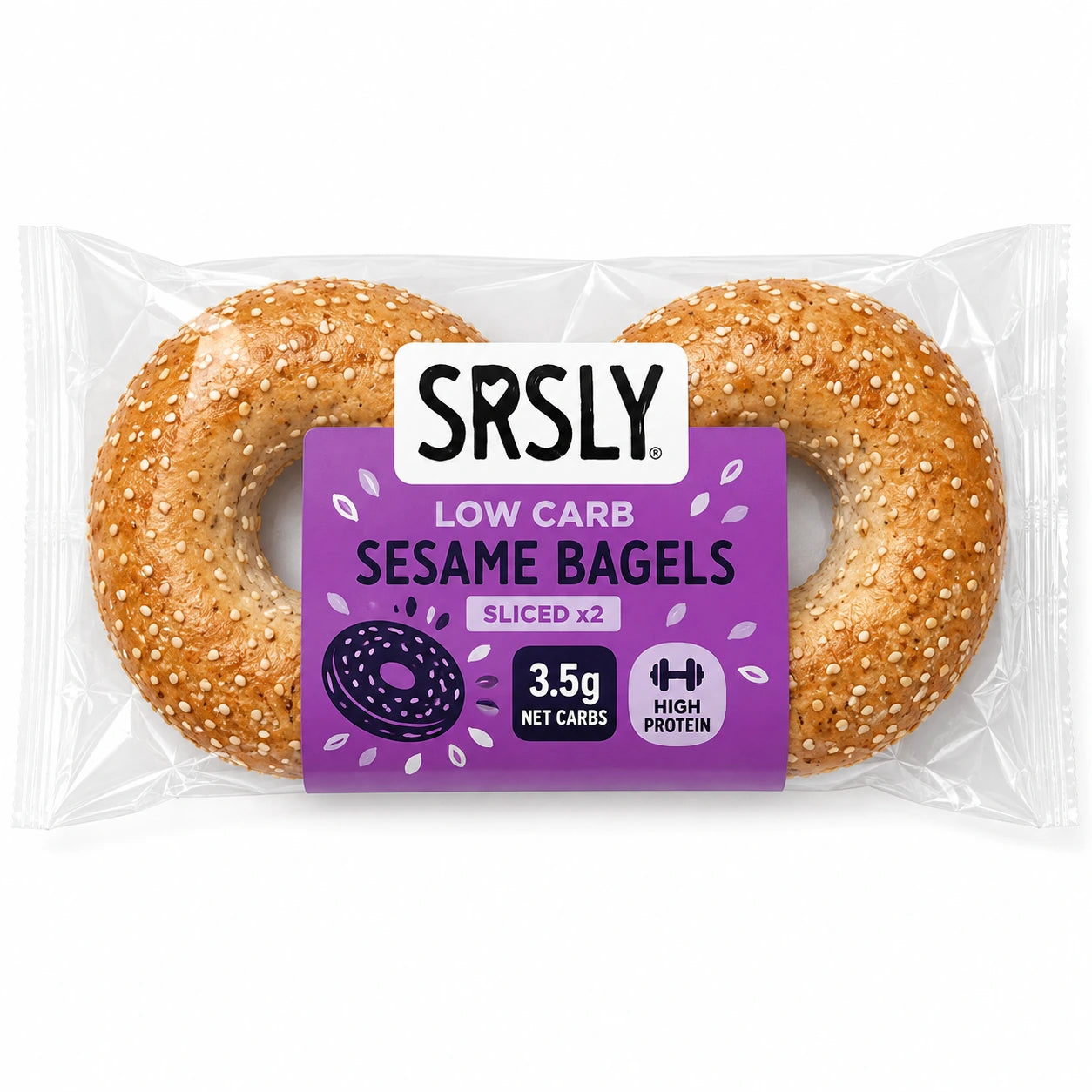 Sesame Bagels Sliced x 2
