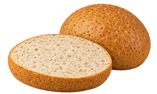SRSLY bread roll sliced in half showing its soft crumb